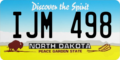 ND license plate IJM498