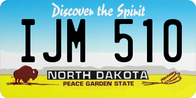 ND license plate IJM510
