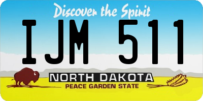 ND license plate IJM511