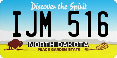 ND license plate IJM516