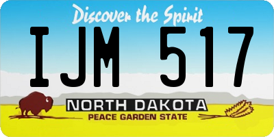 ND license plate IJM517