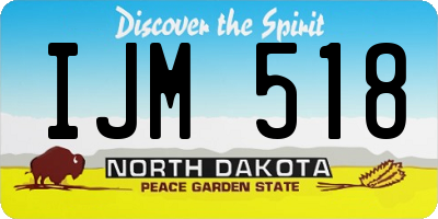 ND license plate IJM518