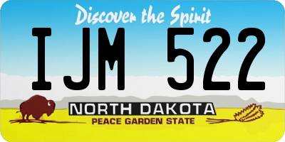 ND license plate IJM522