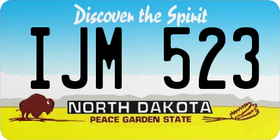 ND license plate IJM523