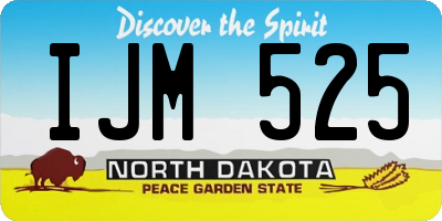 ND license plate IJM525