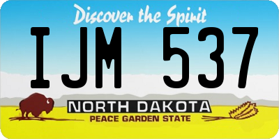 ND license plate IJM537