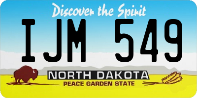 ND license plate IJM549