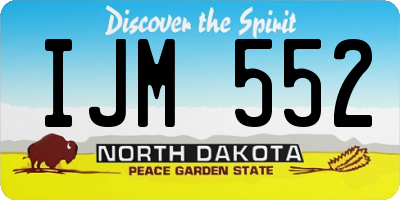 ND license plate IJM552