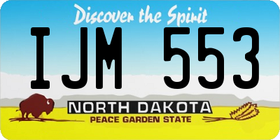 ND license plate IJM553