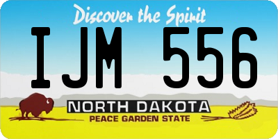 ND license plate IJM556