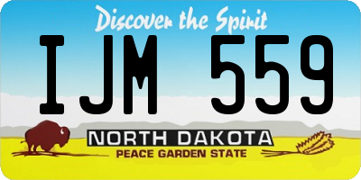 ND license plate IJM559