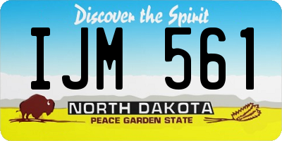 ND license plate IJM561