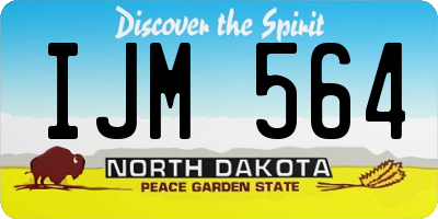 ND license plate IJM564