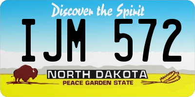 ND license plate IJM572