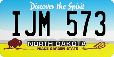 ND license plate IJM573