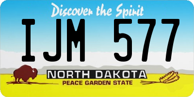 ND license plate IJM577