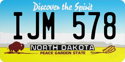 ND license plate IJM578