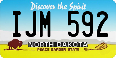 ND license plate IJM592