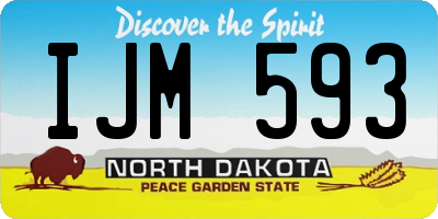 ND license plate IJM593