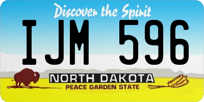 ND license plate IJM596