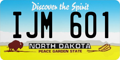 ND license plate IJM601