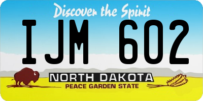 ND license plate IJM602