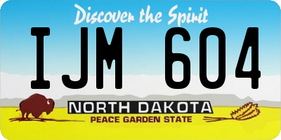ND license plate IJM604