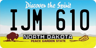 ND license plate IJM610