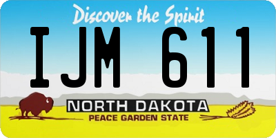ND license plate IJM611