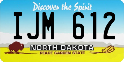 ND license plate IJM612