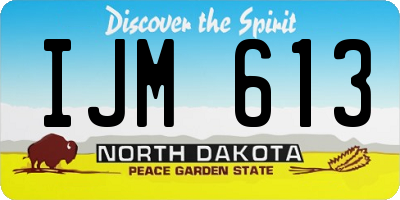 ND license plate IJM613