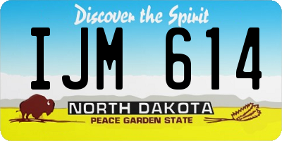 ND license plate IJM614