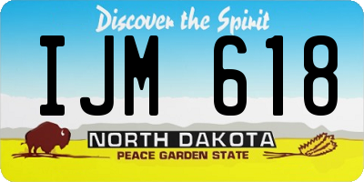 ND license plate IJM618