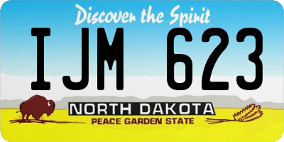 ND license plate IJM623