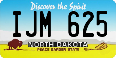 ND license plate IJM625