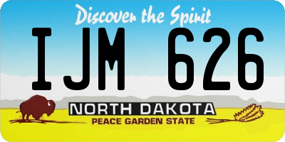 ND license plate IJM626