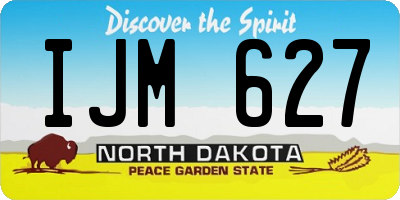 ND license plate IJM627