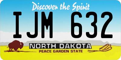 ND license plate IJM632