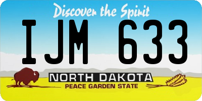 ND license plate IJM633