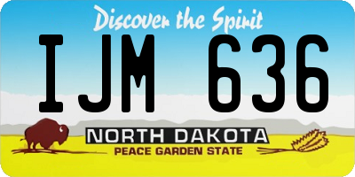 ND license plate IJM636