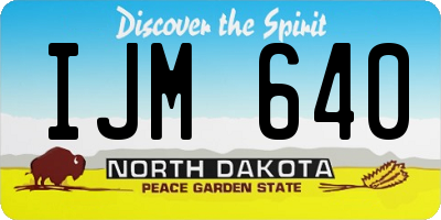 ND license plate IJM640