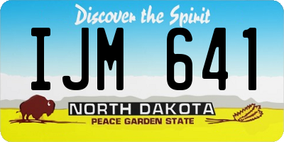 ND license plate IJM641