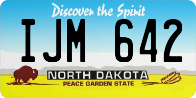 ND license plate IJM642