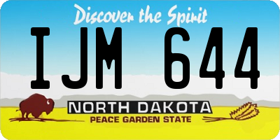 ND license plate IJM644