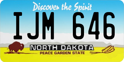 ND license plate IJM646