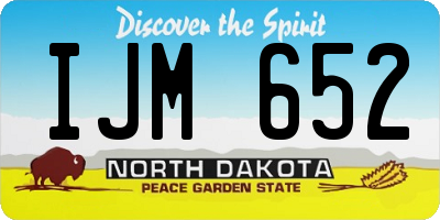 ND license plate IJM652