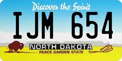 ND license plate IJM654