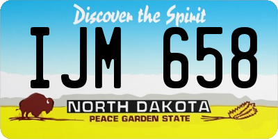 ND license plate IJM658