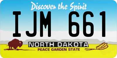 ND license plate IJM661