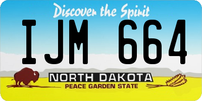 ND license plate IJM664